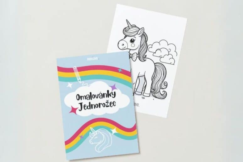 omalovanky jednorozec tisk