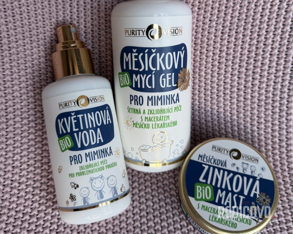 Tři testované produkty Purity Vision
